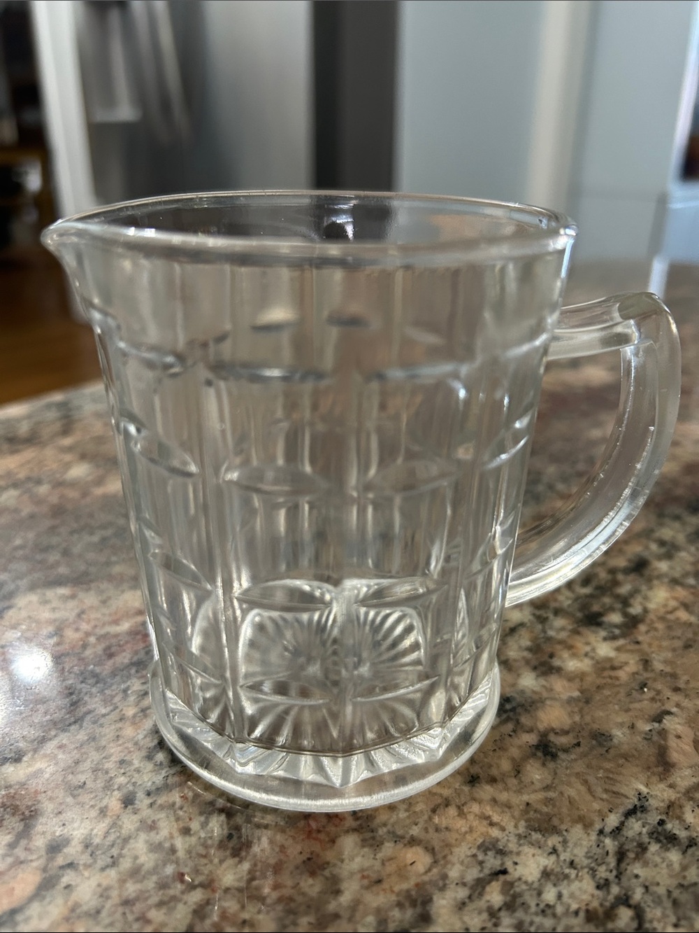 Vintage Hazel Atlas Classic Clear Glass Creamer Pitcher - Clear